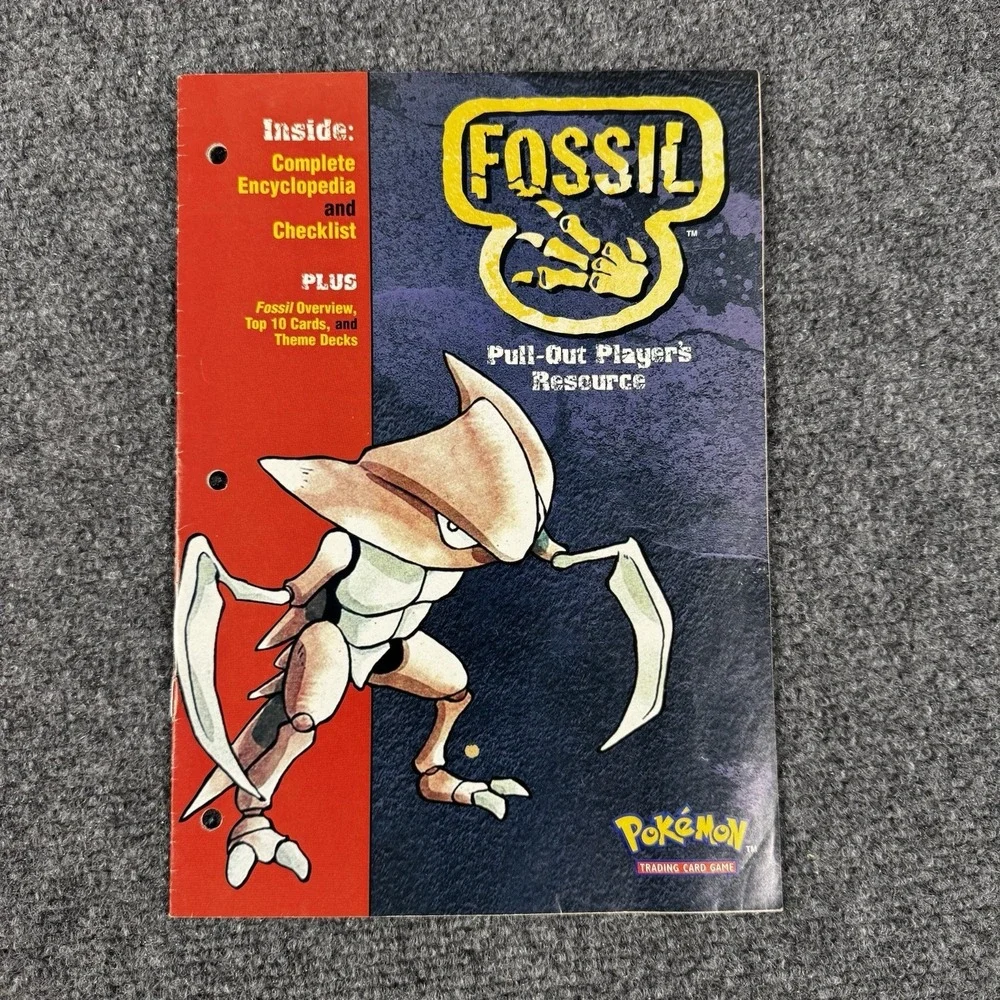 Pokemon Trading Card Game Fossil Pull-Out Player's Resource 1990s Vintage